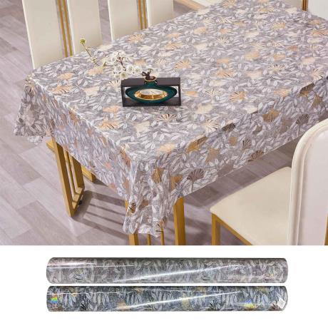 Transparent Leaf Table Cloth 137cm x 20m