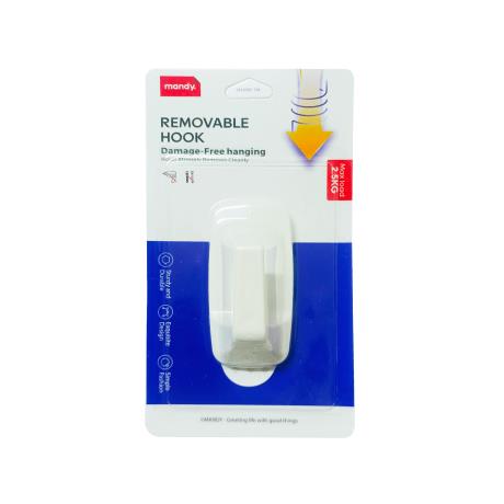 Rectangle Removable Hook Large 3kg 1pk