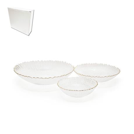 Glass Plate Set/3 13/20/25cm