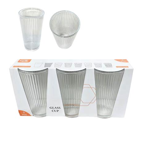 3pcs Glass Cumlp 450ml
