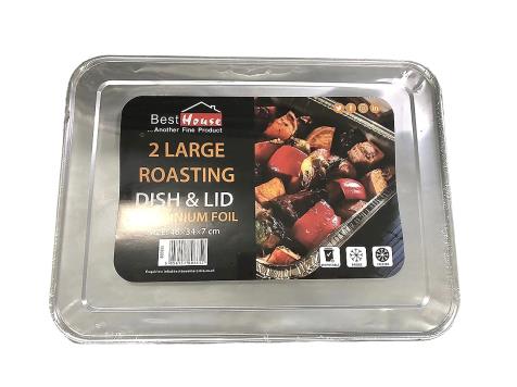 Large - 2 Pack - Roasting Dish with Lids