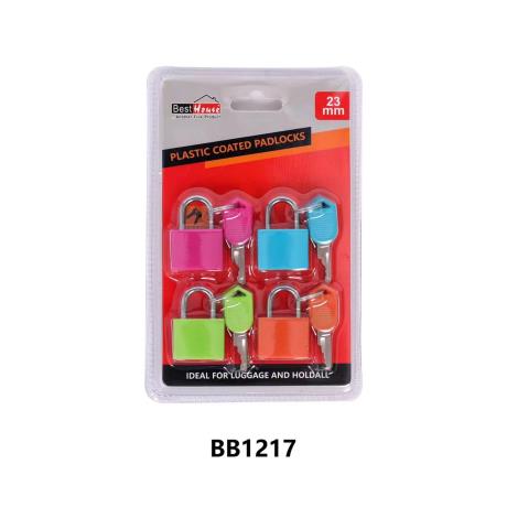 Padlock - Plastic Coated - 4PCS