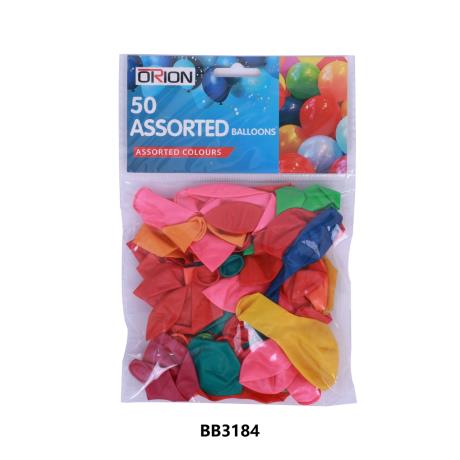ASSORTED-50PACK-1.1G BALLOONS