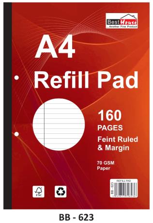 A4 Ruled 80 Sheets - Premium Refill PAD