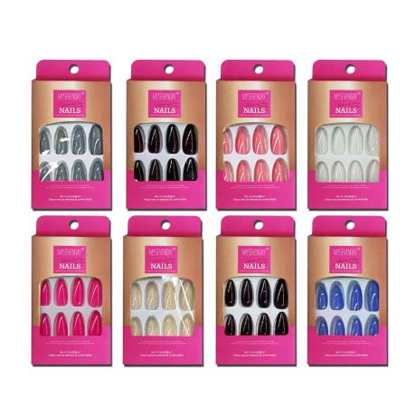 Plain Fake Nails 24pk
