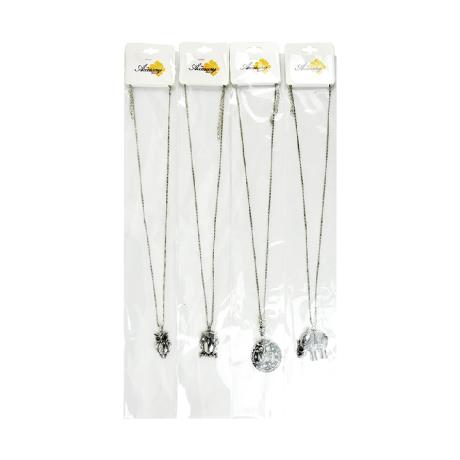Owl and Elephant Pendant Necklace 70cm