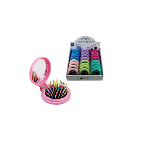 Compact Mirror with Brush
