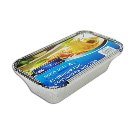 650ml Foil Takeaway Container 4pk