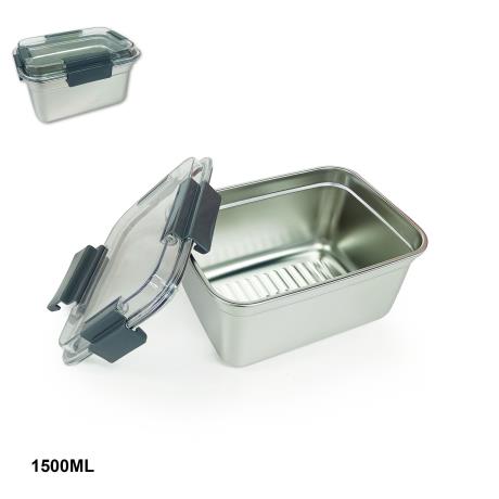 Deep Stainless Steel Lunch Box 1500ml