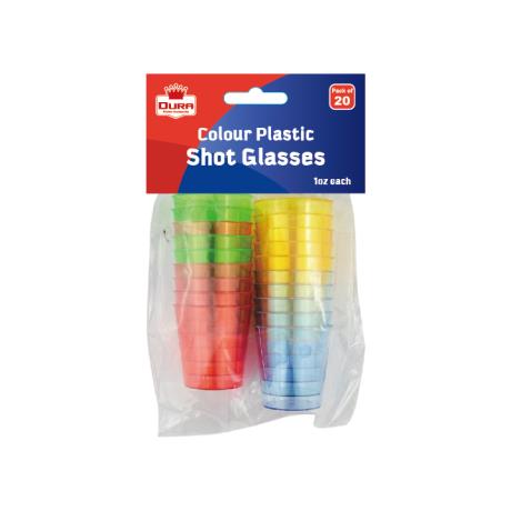 20PK PLASTIC SHORT GLASSES