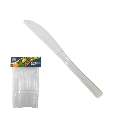20PK Clear Plastic Knives