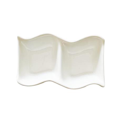 Twin Wavy Square Sauce/Nut Bowl 14*9cm