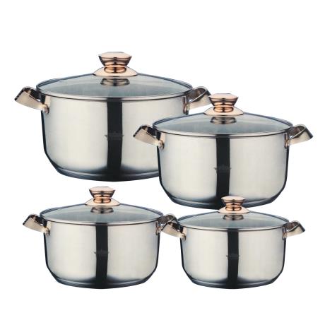 Deluxe Stainless Steel 8pcs Casserole Set
