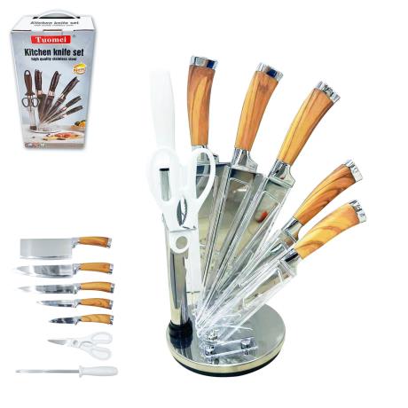 8pcs Wooden Handle Knife Set