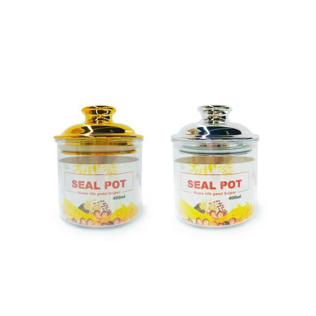 Clear Gold & Silver Canister 400ml