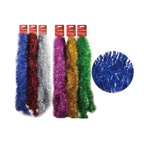 Slim Fine Xmas Tinsel 2m 2pk