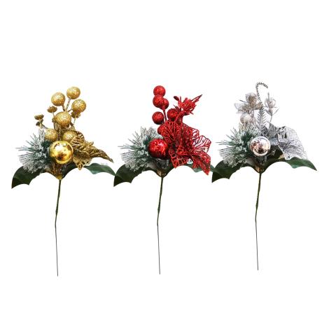 Holly Berries Stem 26 cm