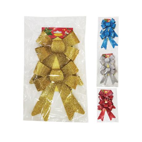 Christmas Bow 14x20cm 2pk