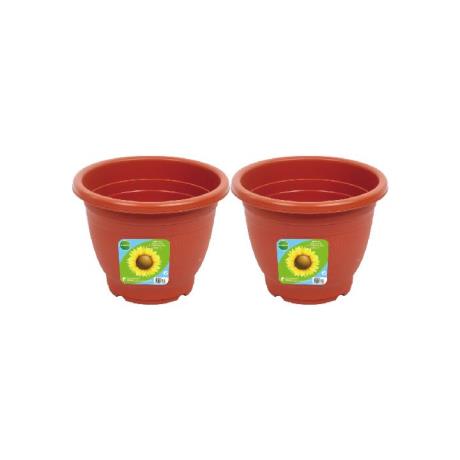 Small Rd Terracotta Flower Pots 2pk 17cm x