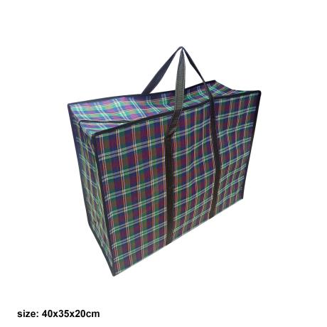 Check Fabric Bag 40x35x20cm