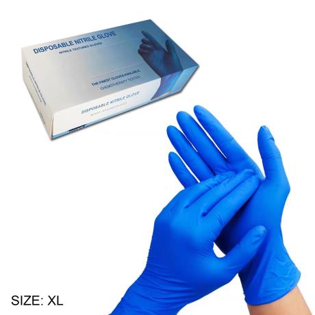 Blue Nitrile Disposable Gloves 100pk XL