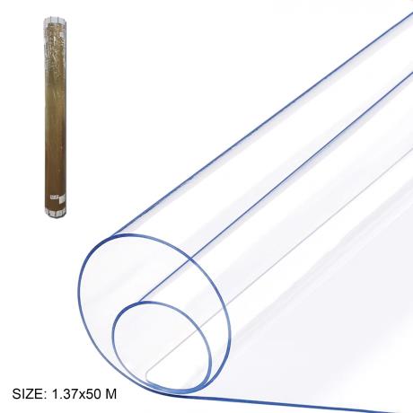 Clear PVC Table Cloth 1.37x50M 25micron