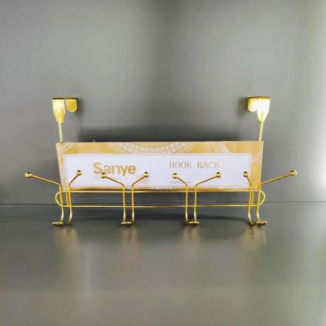Golden Over Door 4 Hooks