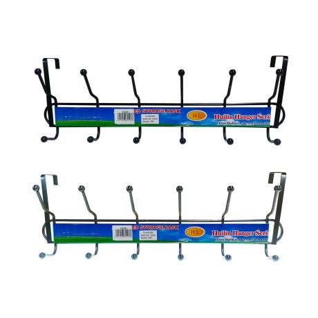 Black Over Door Hanger 6 Hooks