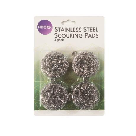 S/Steel Scouring Pads 4pk