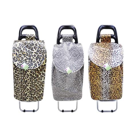 Animal Print Satin Shopping Trolley