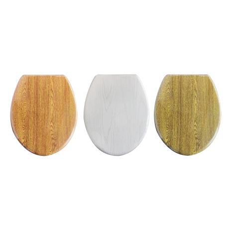 Deluxe Light Wooden Toilet Seat 18inch