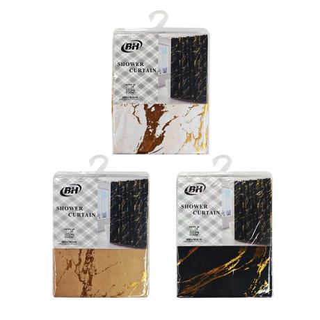 Marble Pattern Shower Curtain 180x180cm