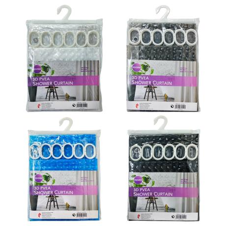 3D PVEA Shower Curtain 180*180cm