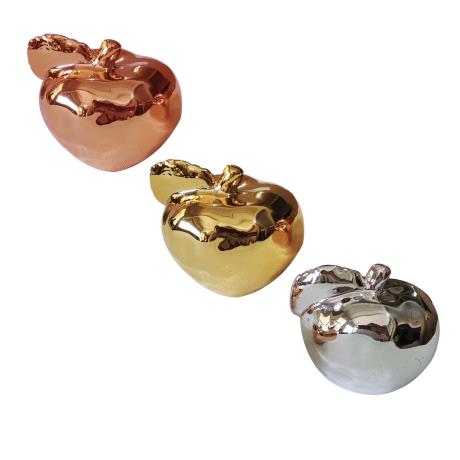 Chrome Figurine Ornament APPLE 6.5*6cm