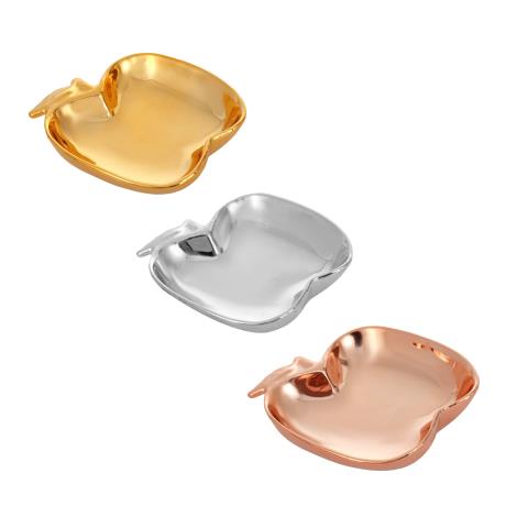 Chrome Apple Trinket Dish