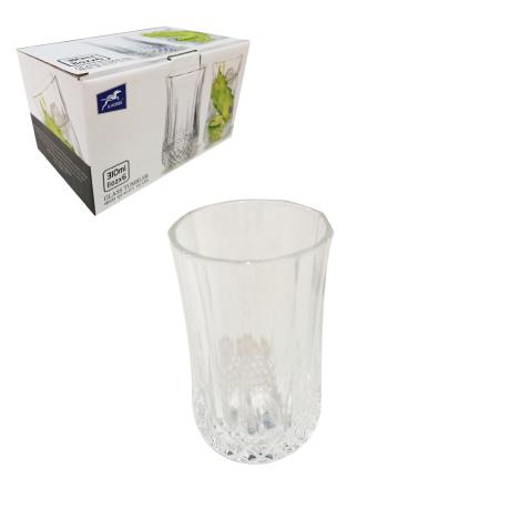 6pcs Glass Cup 310ml 7.3x13.2cm
