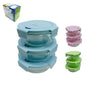 Round Airtight Glass Containers 3pk