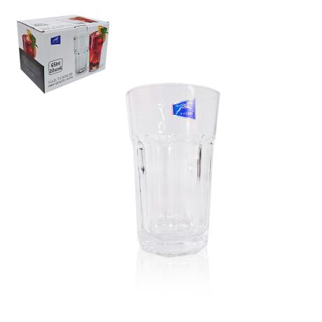 650ml Glass Tumbler 18x9.5cm 4pk