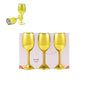 3PCS WINE GLASSES SET 320ML  GOLD