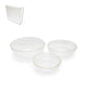 Glass Bowls Set/3 13/17/25cm