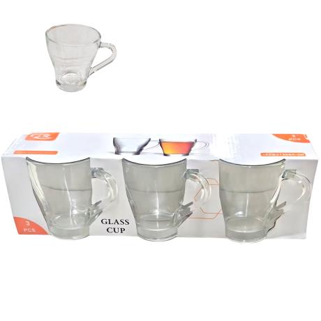 3pcs Glass Cumlp 230ml