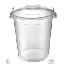 70 Lt Transparent Drum