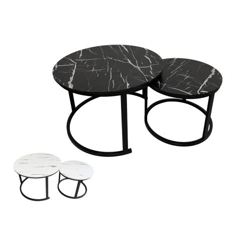 2pcs Coffee Table Set 70x45cm & 50x40cm