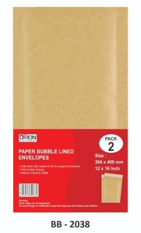 2 Pack Paper Bubble Line Envelope