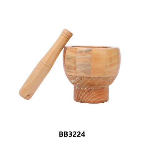 Wooden Pestle and Mortar