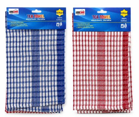 Mono Check Tea Towel