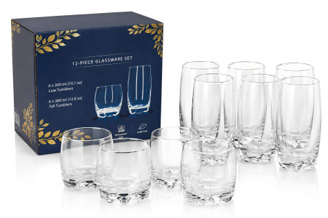 12 Pcs Tumblers Set