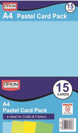 A4 Pastel Card Pack