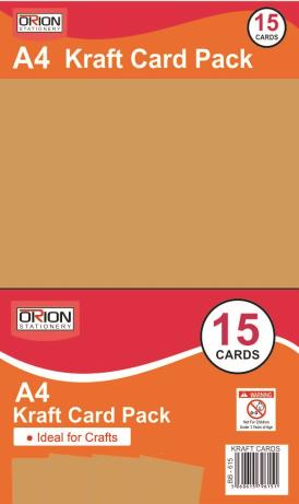 A4 Kraft Card Pack