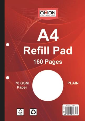A4  Plain 80 Sheets - Premium Refill PAD